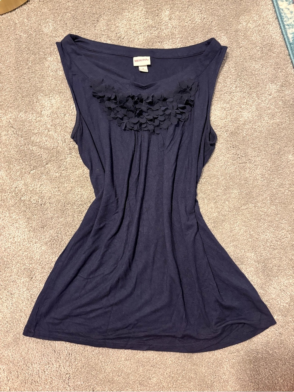 Merona Navy Tank With Floral design!! Gives 2000s vibes!